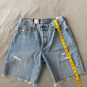 Levi's Light Blue 501 Denim Shorts